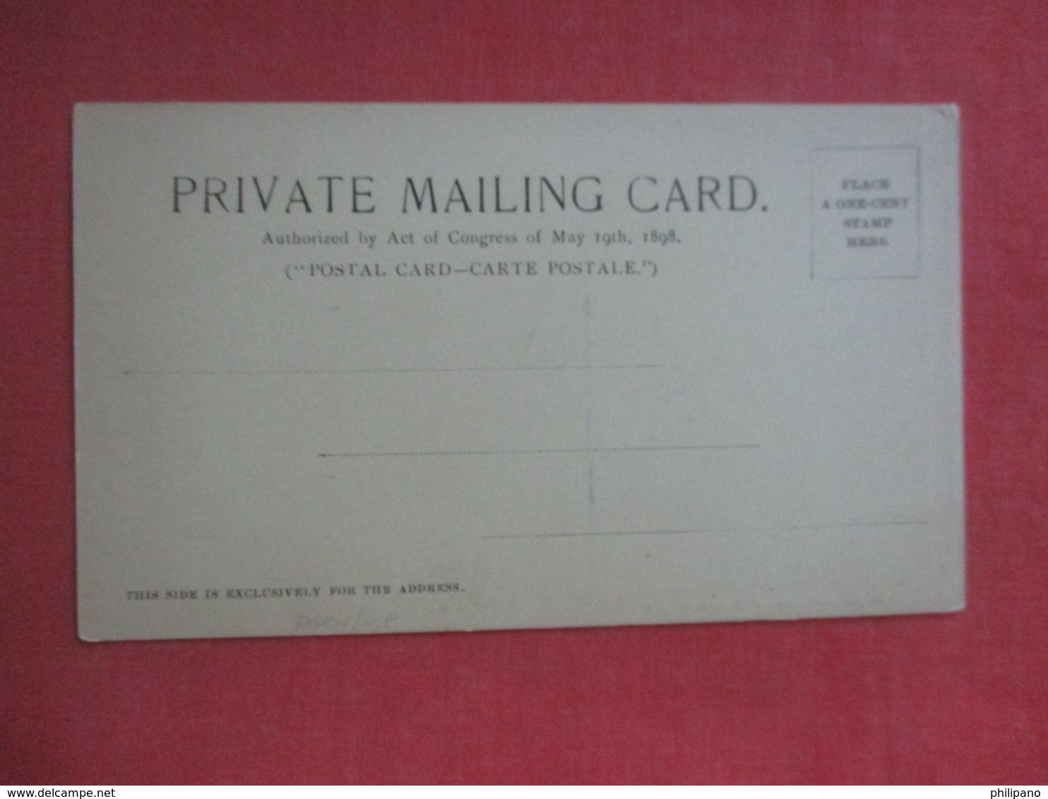 Private Mailing Card   St Patricks Church   Elizabeth  New Jersey > Elizabeth > Ref 4333 - Elizabeth