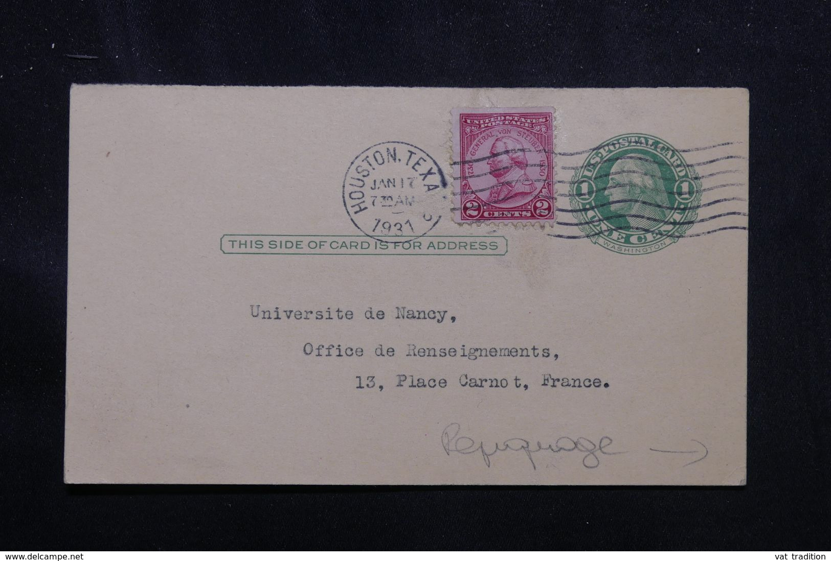 ETATS UNIS - Entier Postal Commerciale En 1931 Pour Houston - L 70643 - 1921-40