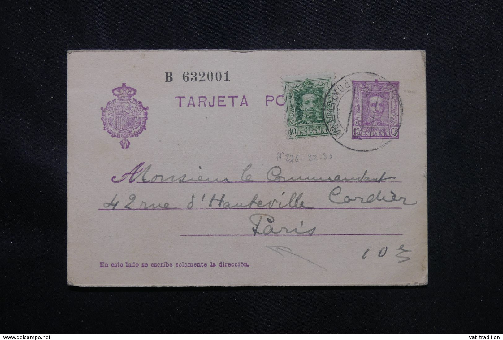 ESPAGNE - Entier Postal + Complément Pour Paris En 1930 - L 70654 - 1850-1931