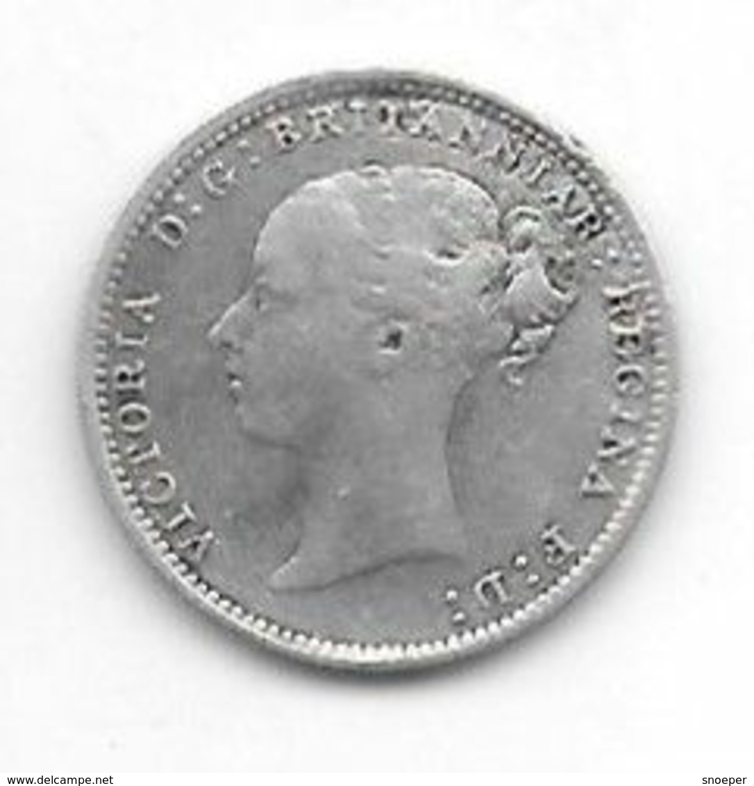 *great Britain 3 Pence 1886 Km 730  Vf - F. 3 Pence