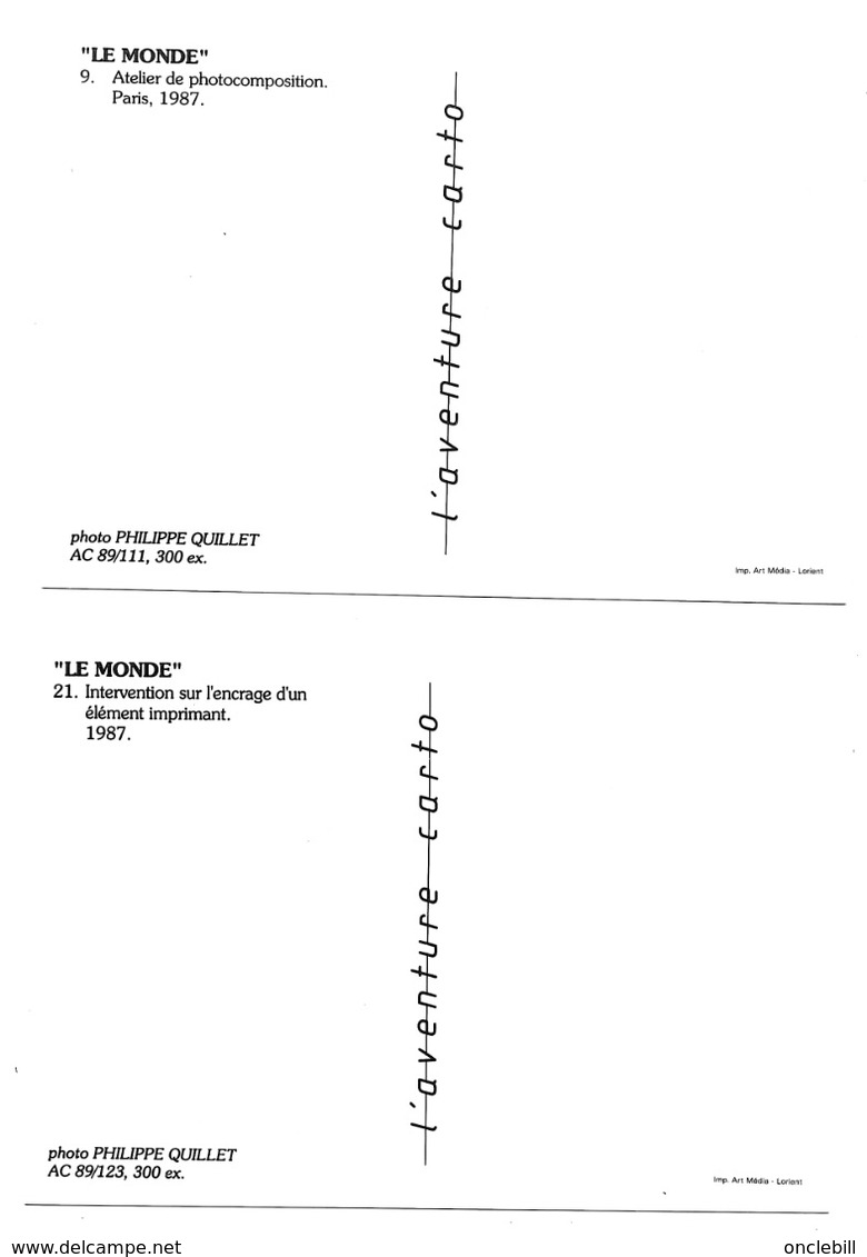 lot 22 cartes fabrication journal le monde aventure carto 1989 ph. quillet tir.limité état superbe