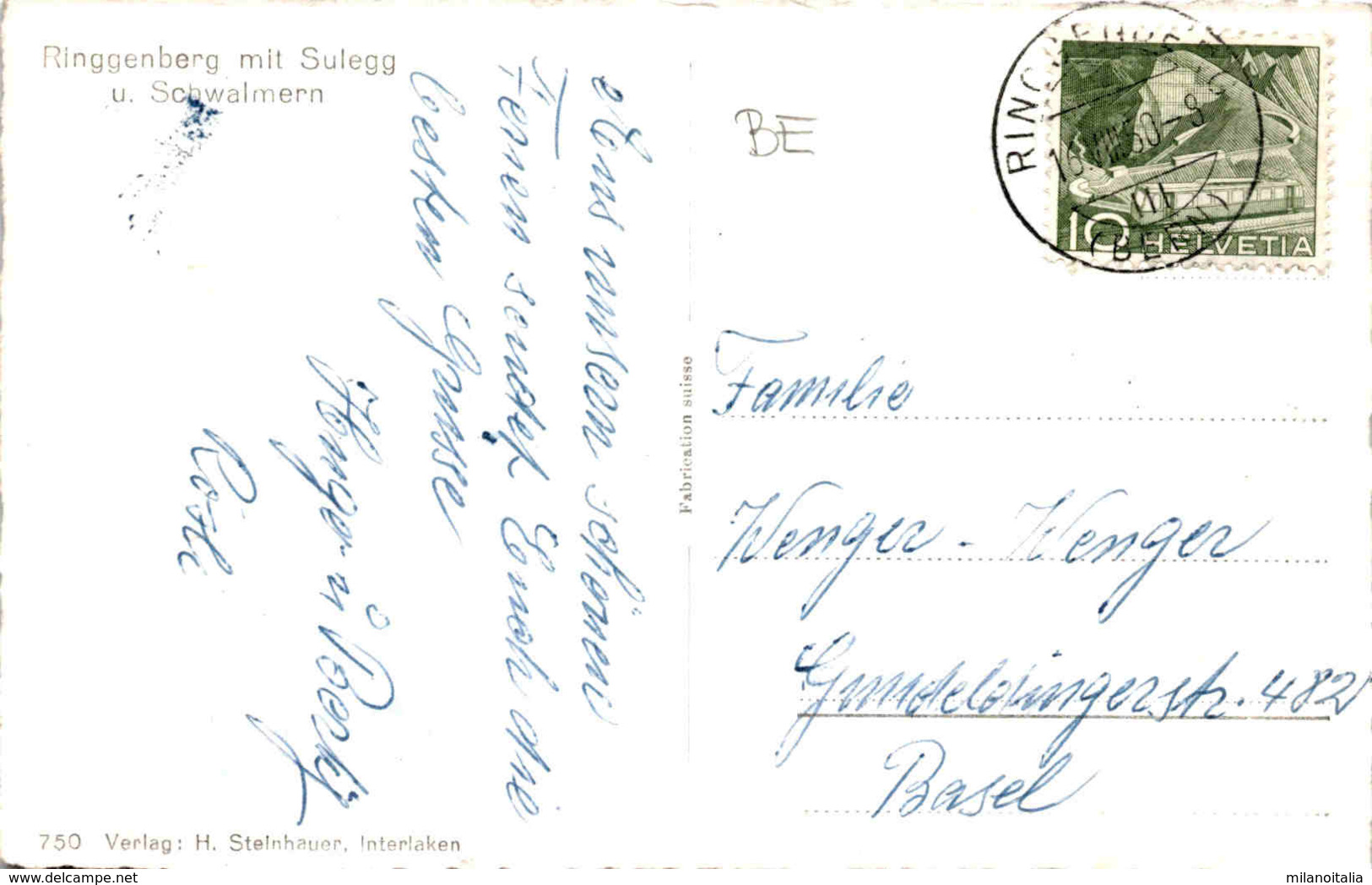 Ringgenberg Mit Sulegg Und Schwalmern (750) * 16. 8. 1950 - Ringgenberg