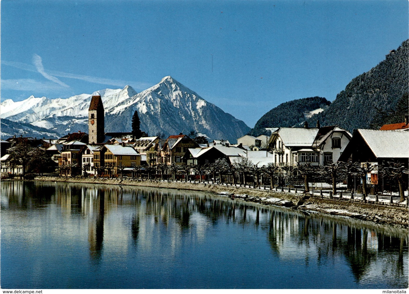 Interlaken - Kirche Unterseen, Niesen (34715) - Unterseen