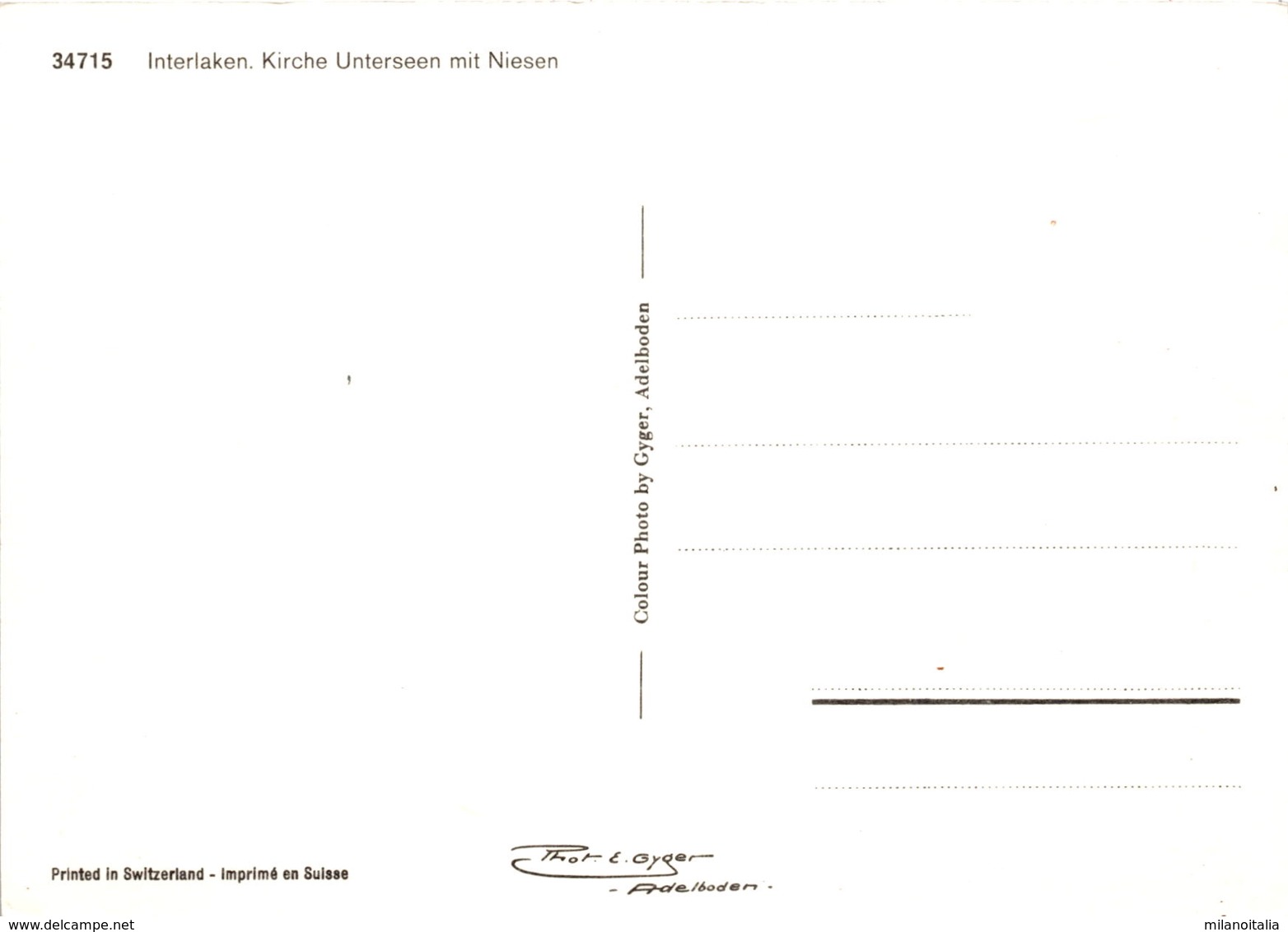 Interlaken - Kirche Unterseen, Niesen (34715) - Unterseen