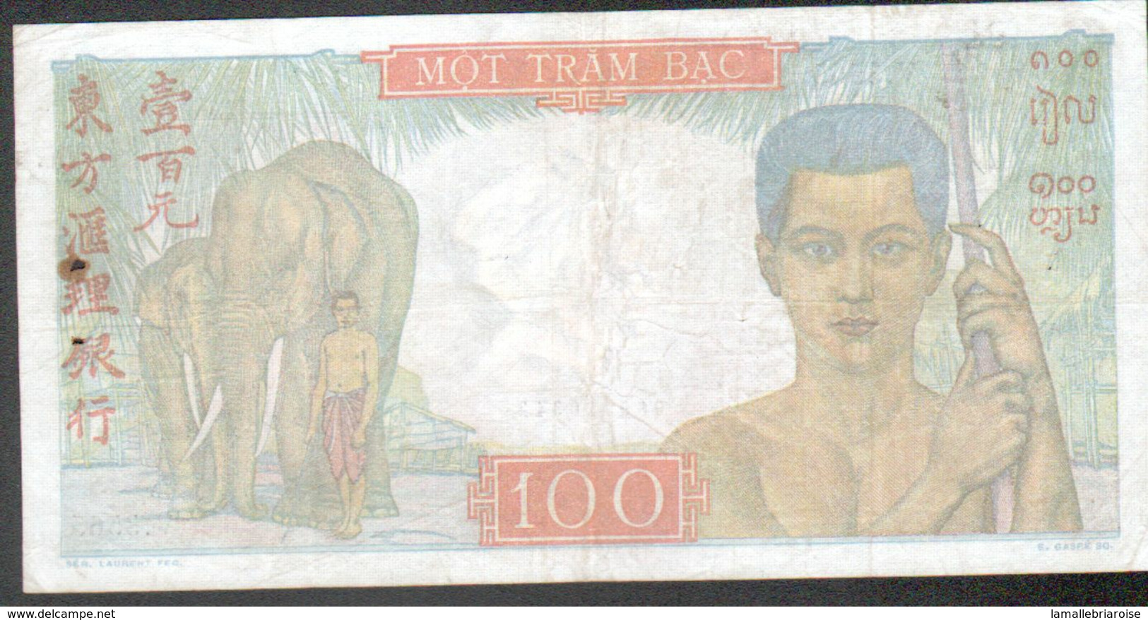 Banque De L'Indochine, Billet De 100 Piastres - Indochina