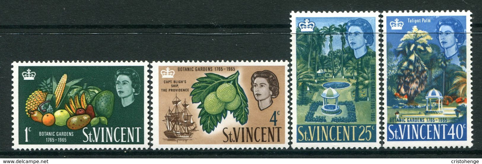 St Vincent 1965 Botanic Gardens Bicentenary Set MNH (SG 225-228) - St.Vincent (...-1979)