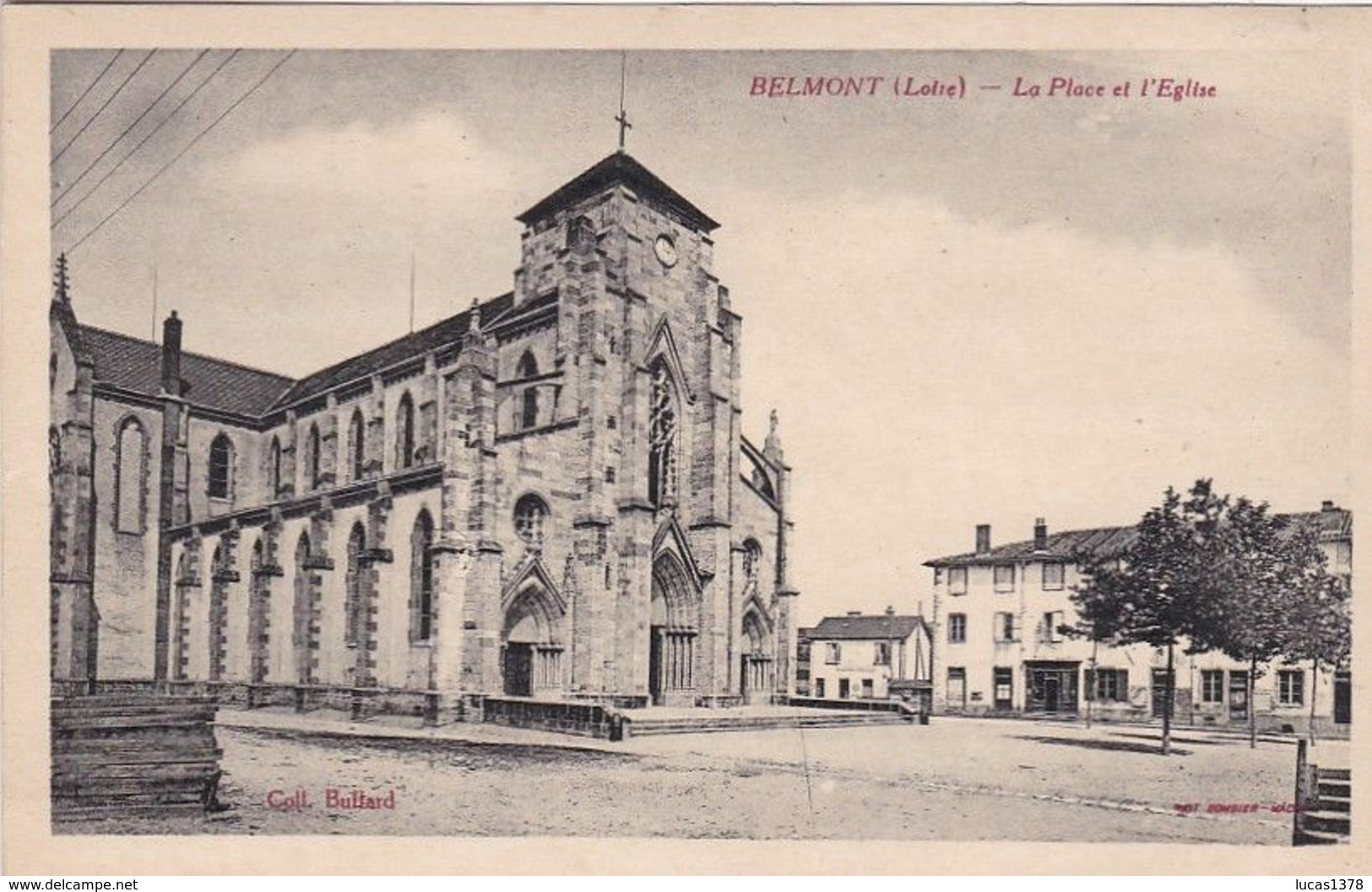 42 / BELMONT / LA PLACE ET L EGLISE - Belmont De La Loire