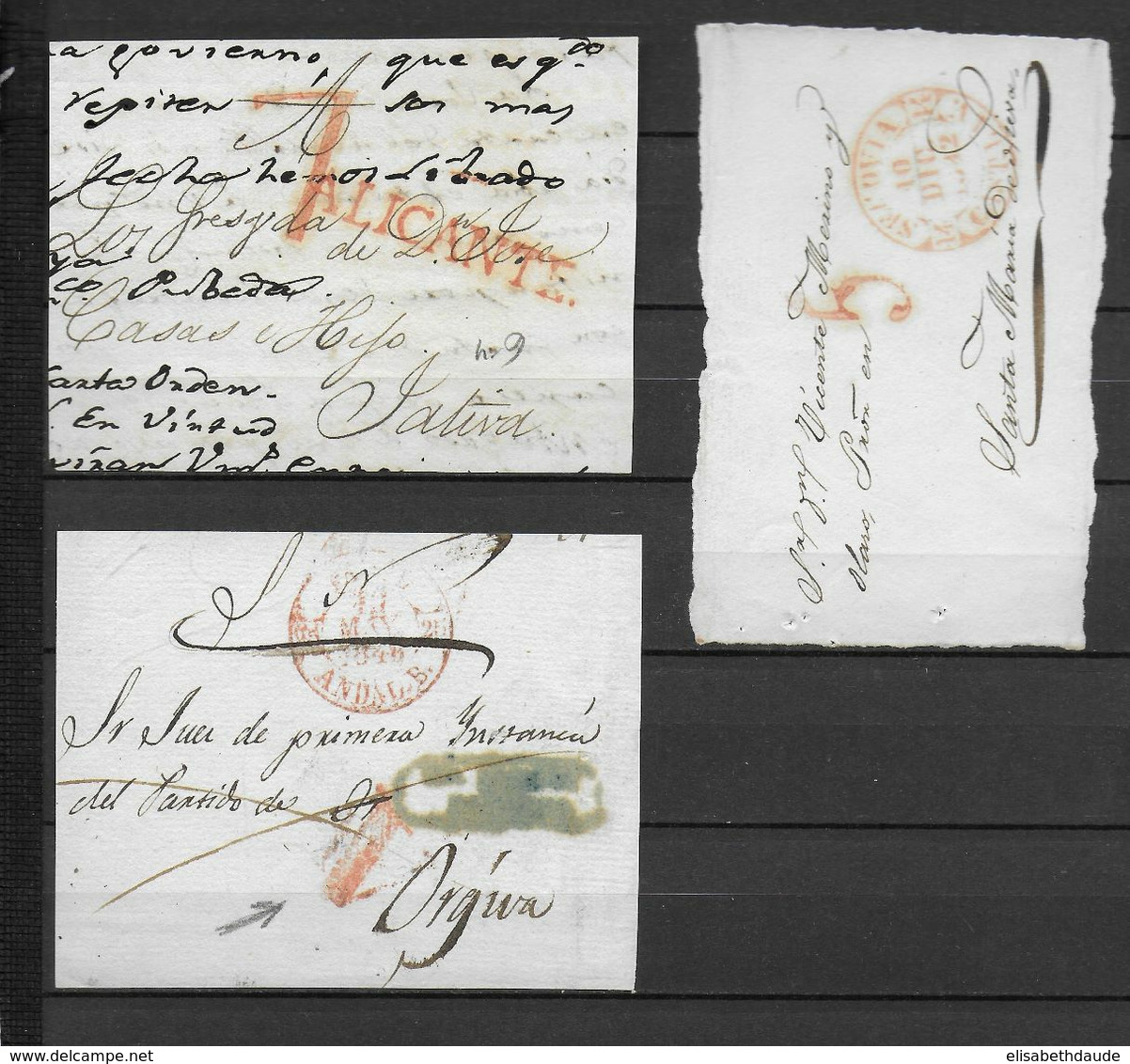 PREPHILATELIE - 9 DEVANTS De LETTRE (FRONT Of COVER / VORDERSEITE) - 2 SCANS - ...-1850 Prephilately