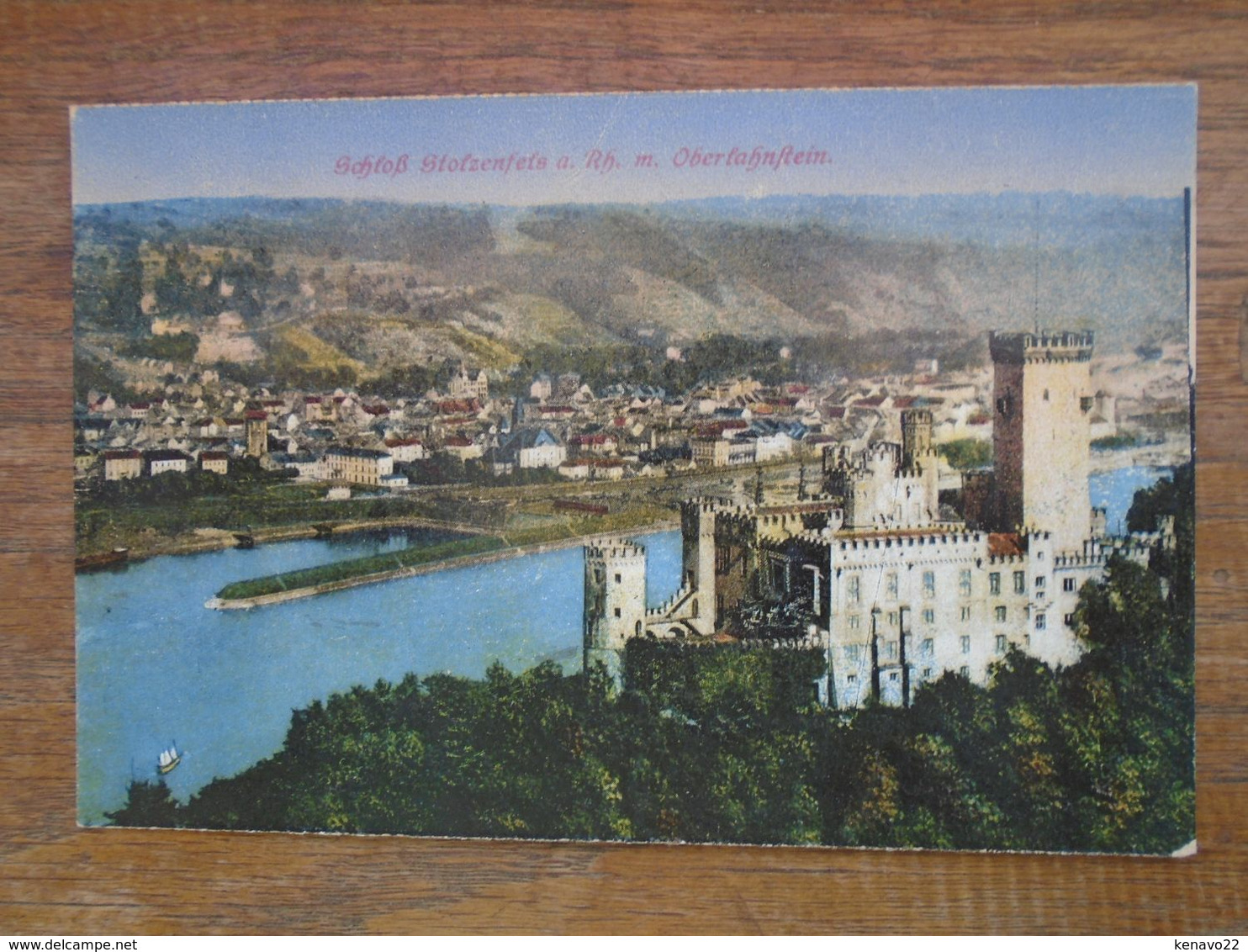 Allemagne , " Lahnstein " Schlob Stolzenfels A. Rh. M. Oberlahnftein - Lahnstein