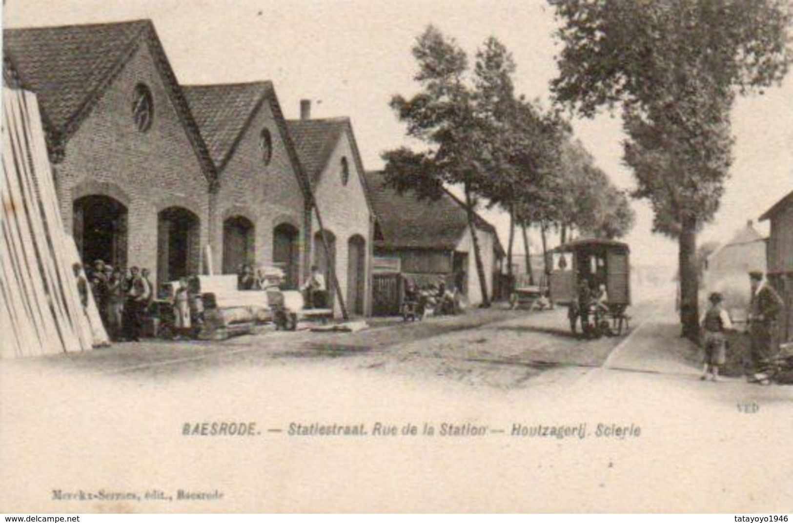 Baesrode  Rue De La Station  Roulotte Bien Animée Circulé En 1906 - Other & Unclassified