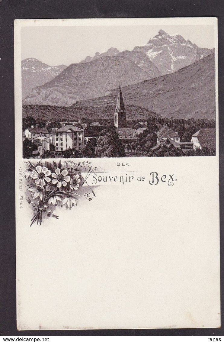 CPA Suisse Helvétia Schweiz Svizzera Non Circulé Litho Gruss Canton De Vaud Bex Les Bains - Bex