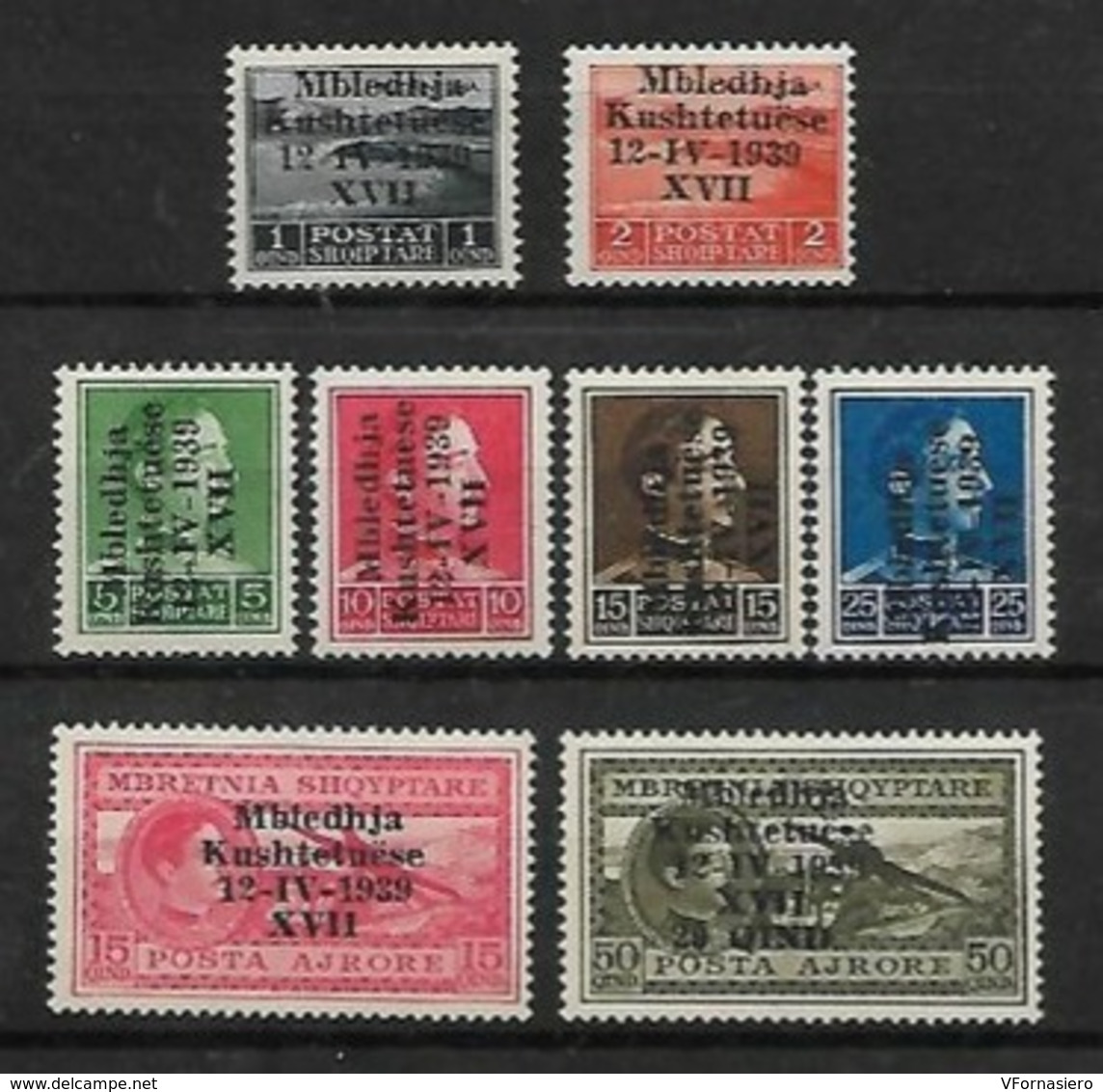 ITALIA  **1939 OCCUPAZIONE ITALIANA, ALBANIA, ASSEMBLEA COSTITUENTE + POSTA AEREA - Albania