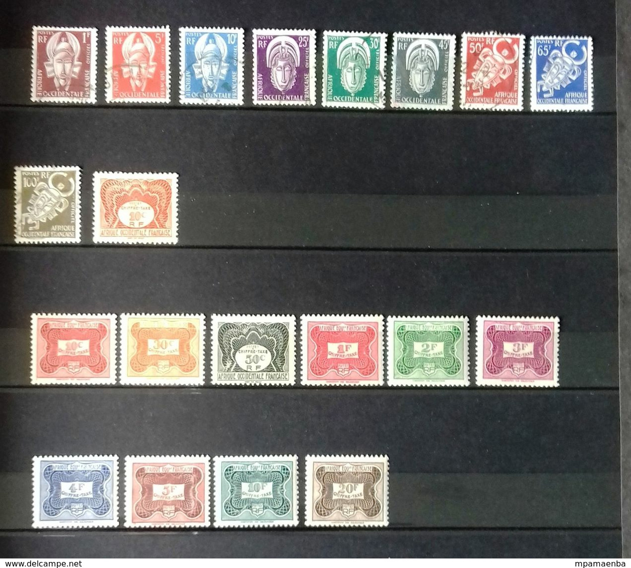 Colonies françaises, bon lot de timbres principalement Neufs * * (MNH) et oblitérés.