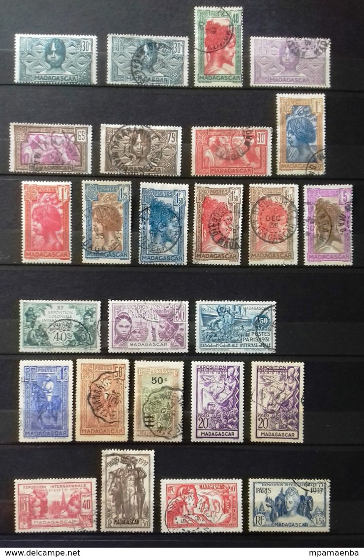 Colonies françaises, bon lot de timbres principalement Neufs * * (MNH) et oblitérés.