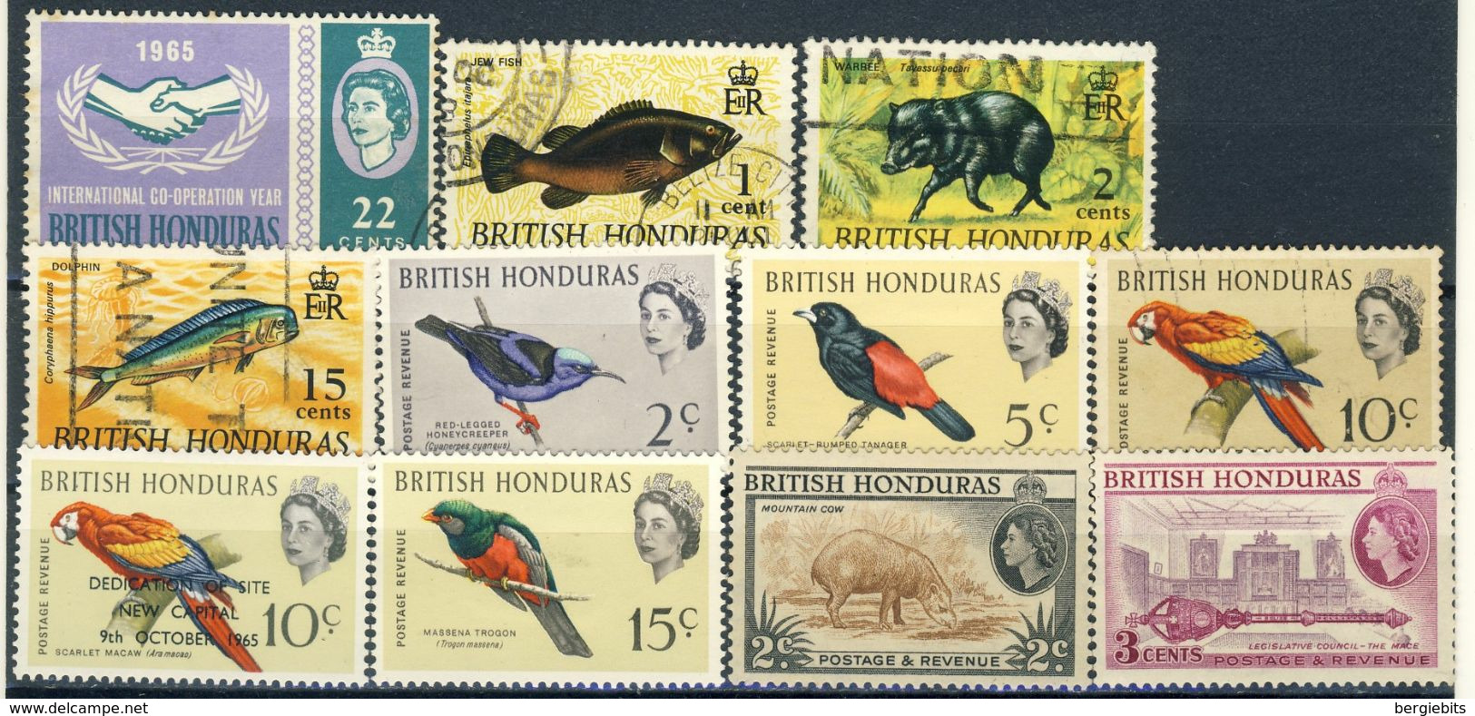 1960ties British Honduras MH And Used 11 Single Topic Stamps - Brits-Honduras (...-1970)