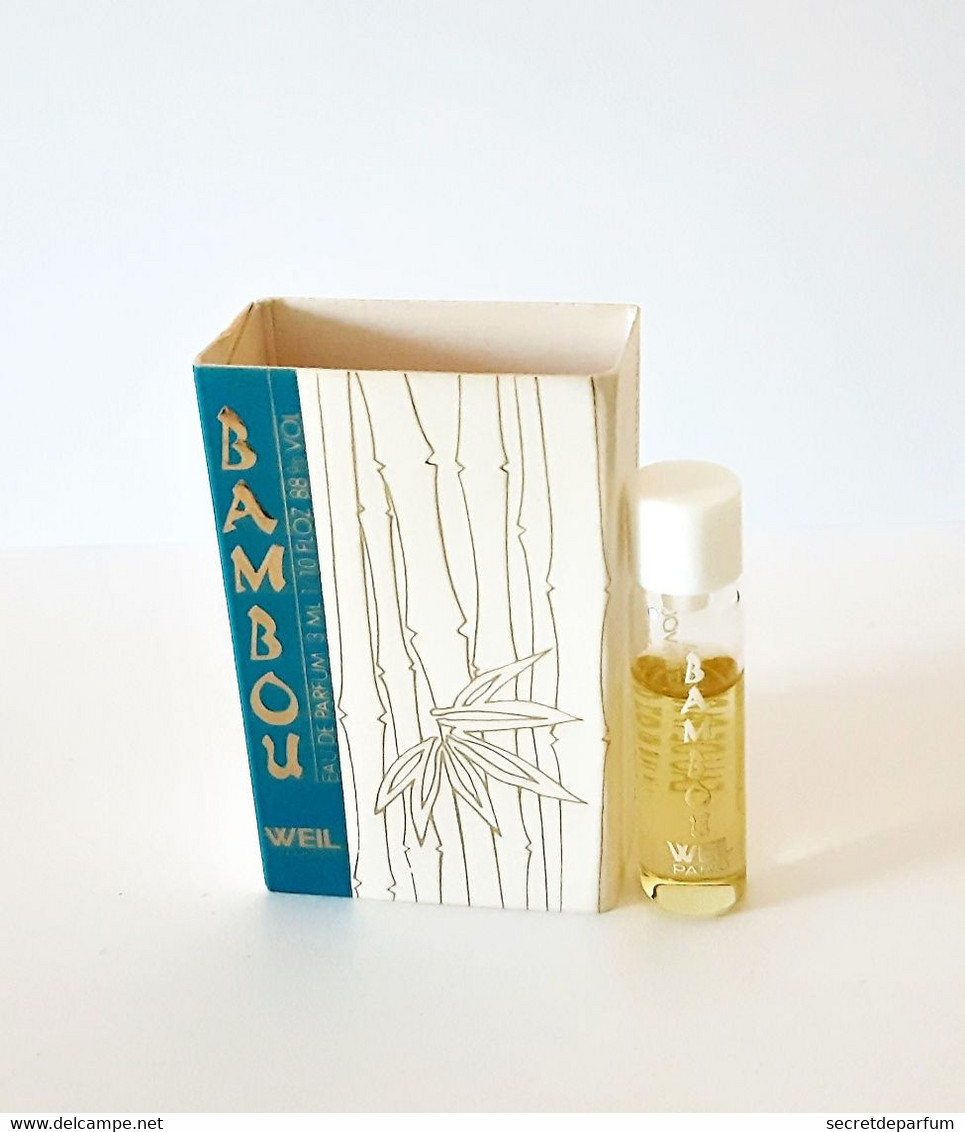 Miniatures De Parfum   BAMBOU  De WEIL      EDT  3 Ml - Echantillons (tubes Sur Carte)