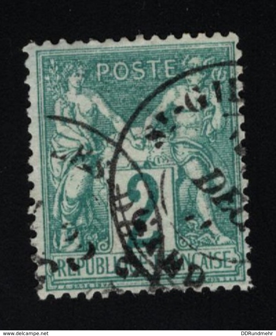 1876   Yt FR 62 Mi FR 57I Sn FR 65 Sg FR 213  Gest. Used - 1876-1878 Sage (Type I)