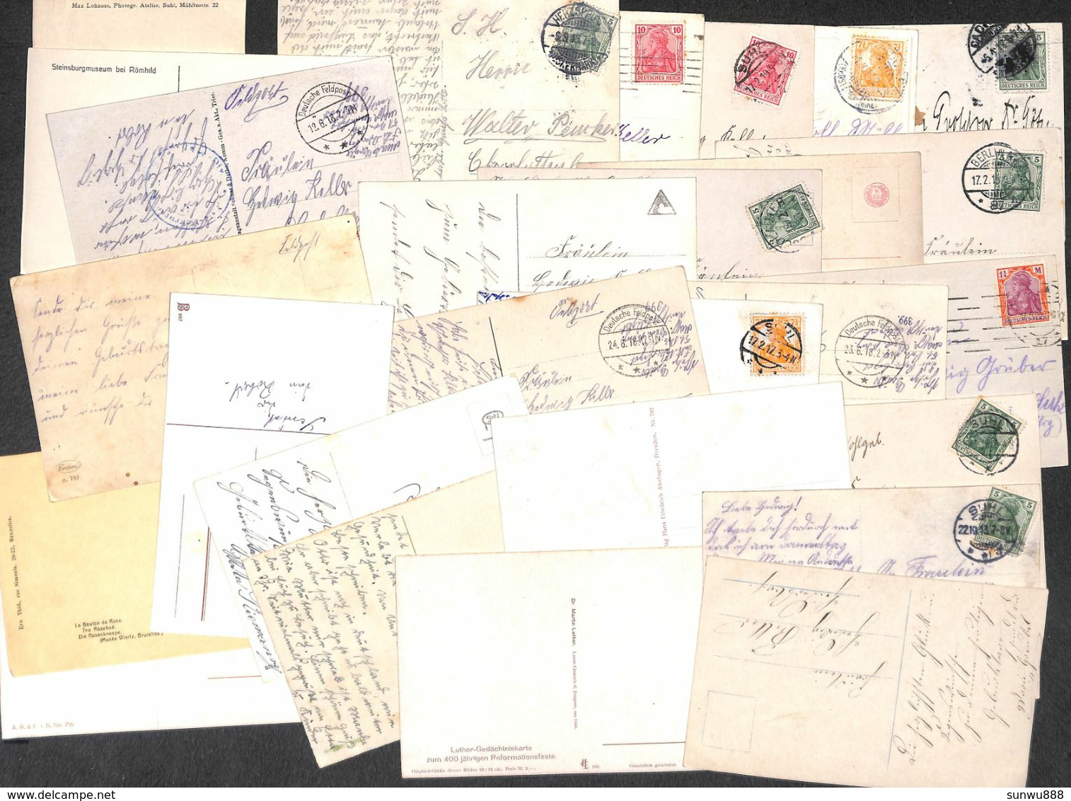 Fantasie Deutschland Lot +50 postcards (Kind Blume Katze.....) zie see scans