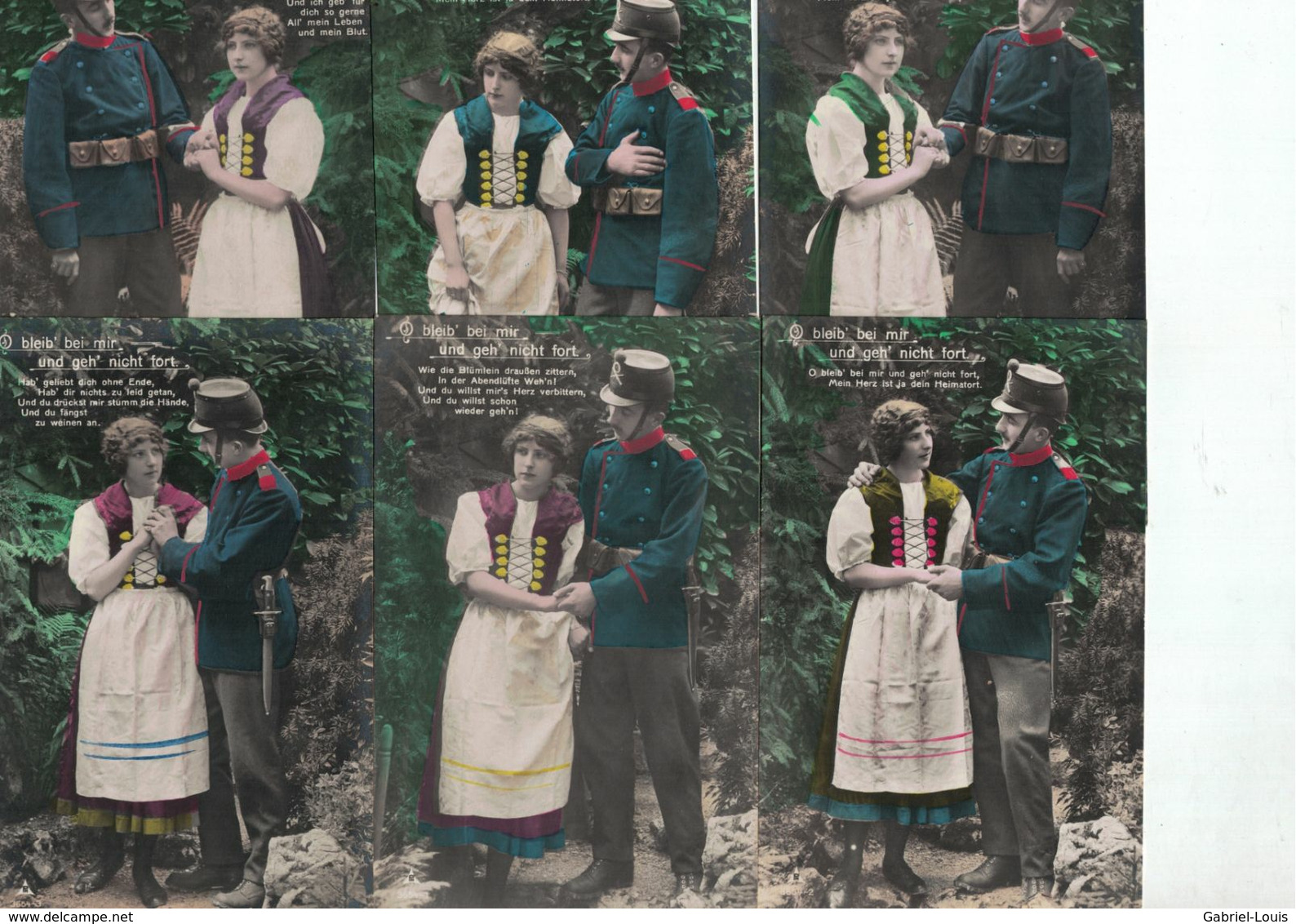 Bleib Bei Mir Und Geh' Nicht Fort -  Set Mit Sechs Postkarten - Guerre 1914-18 - Deutschland - Krieg - Funerali
