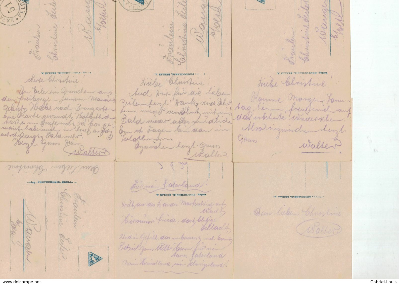 Bleib Bei Mir Und Geh' Nicht Fort -  Set Mit Sechs Postkarten - Guerre 1914-18 - Deutschland - Krieg - Funeral