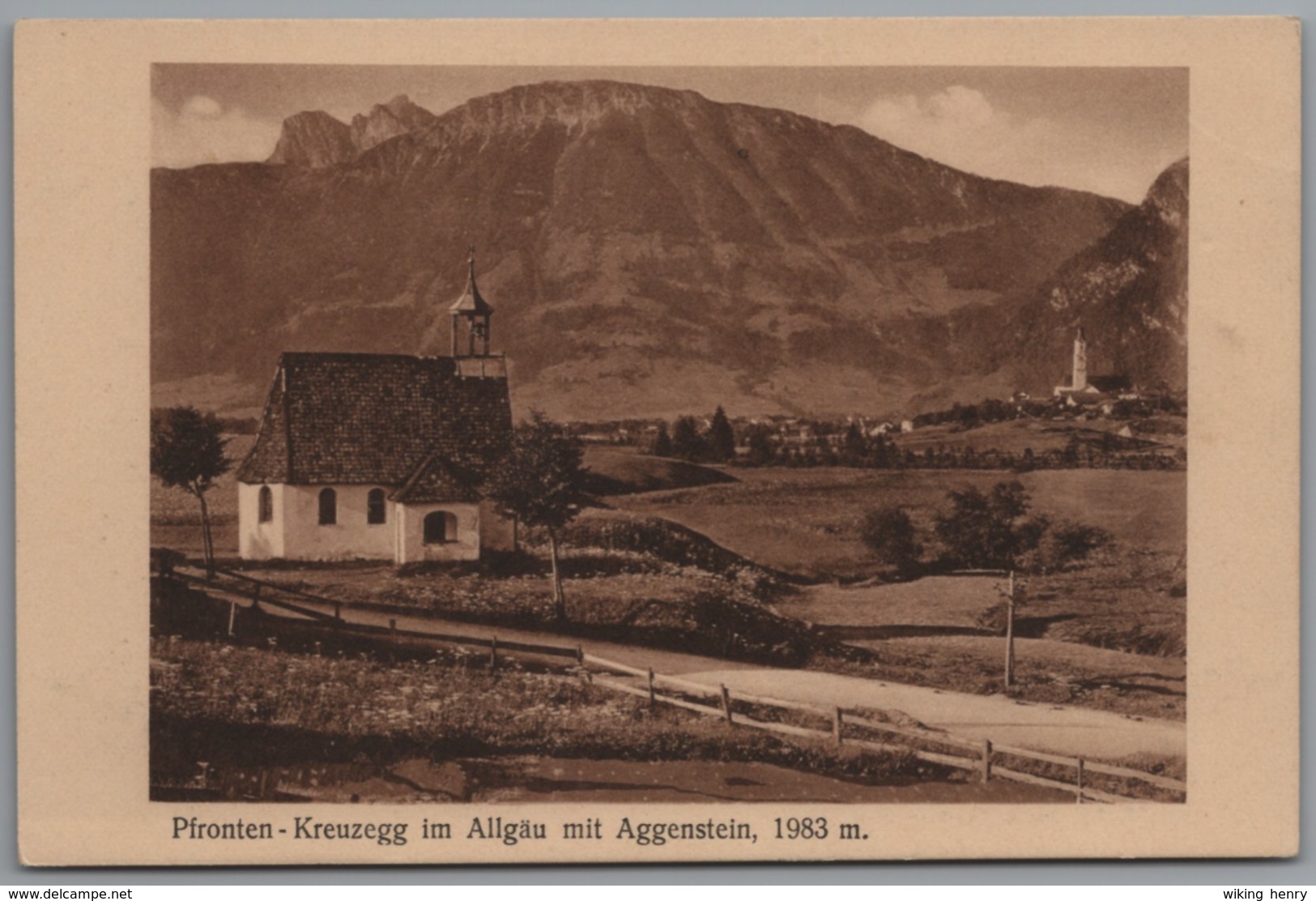 Pfronten Kreuzegg Im Allgäu - S/w Mit Aggenstein - Pfronten