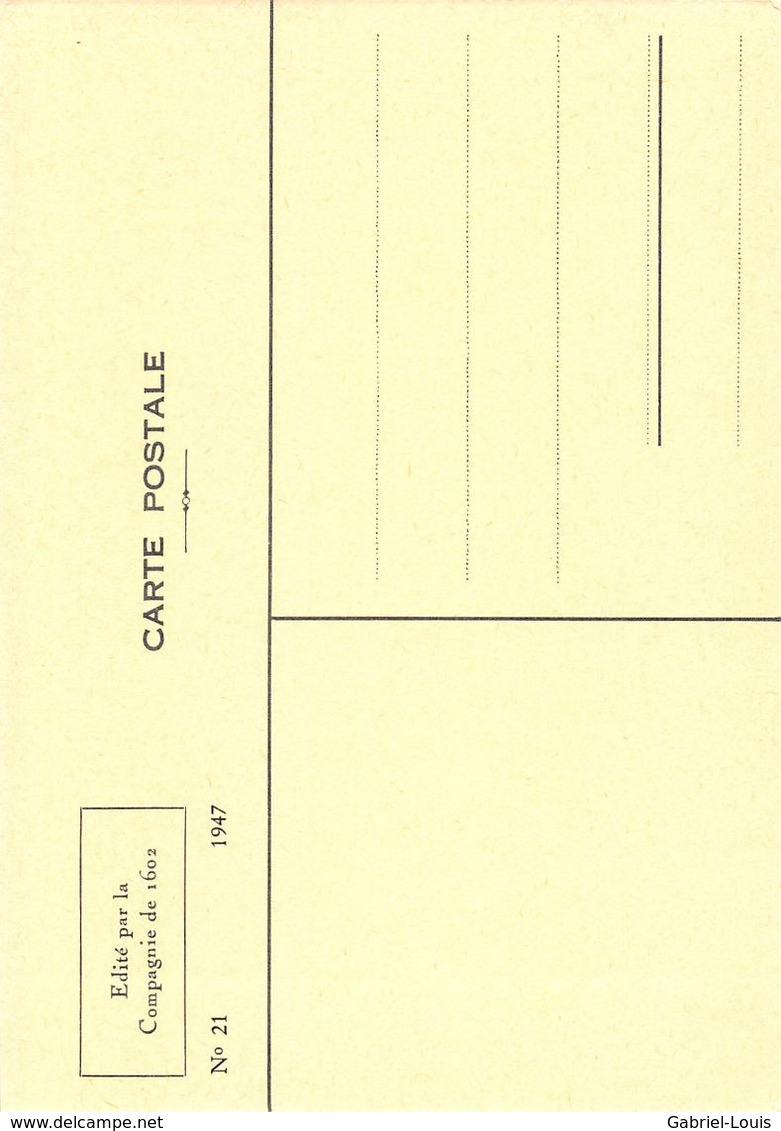 Genève - Compagnie De 1602 -  No 21 1947 Une Nau En 1602 Par Ed. Elzingre- Escalade ( ~15 X 10 Cm) - Genève