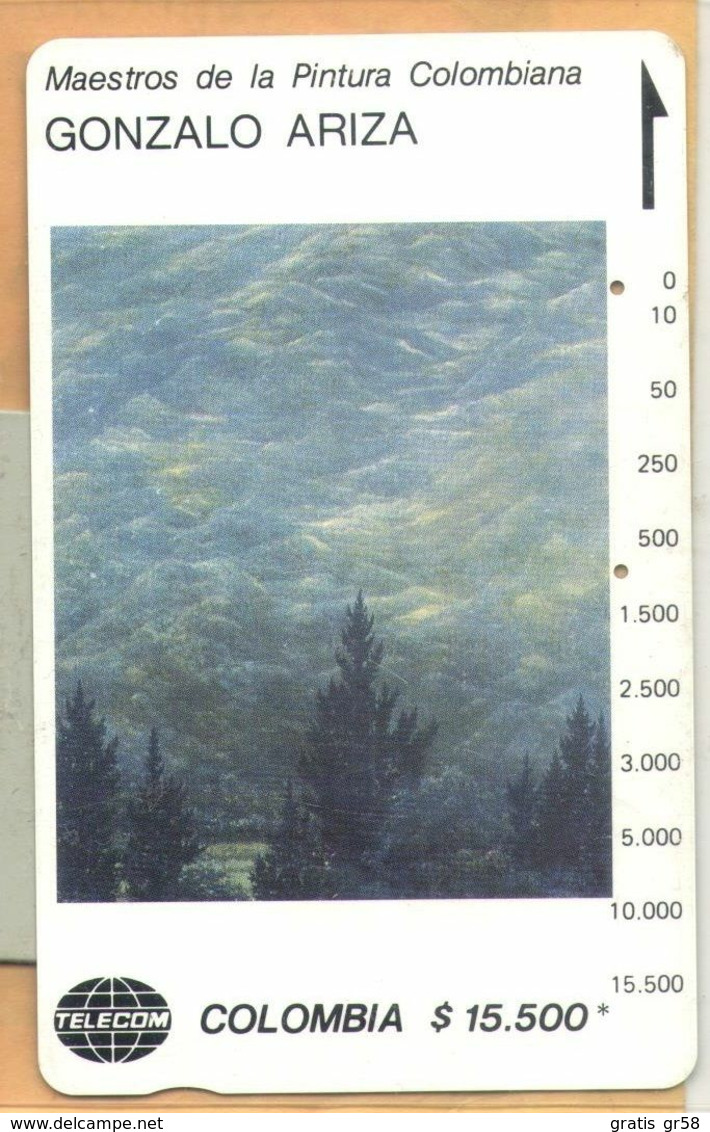 Colombia - CO-MT-34, Tamura, Eclipse, Gonzalo Ariza, Art, 15,500 $, 10.000ex, Used As Scan - Kolumbien