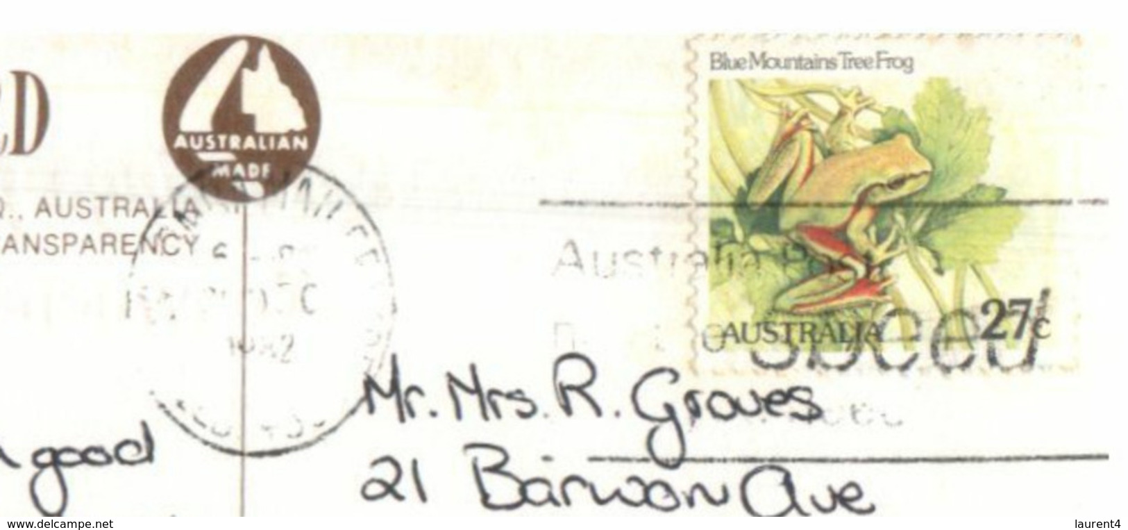 (L 19) Australia - QLD - Toowoomba (with Frog Stamp) - Towoomba / Darling Downs