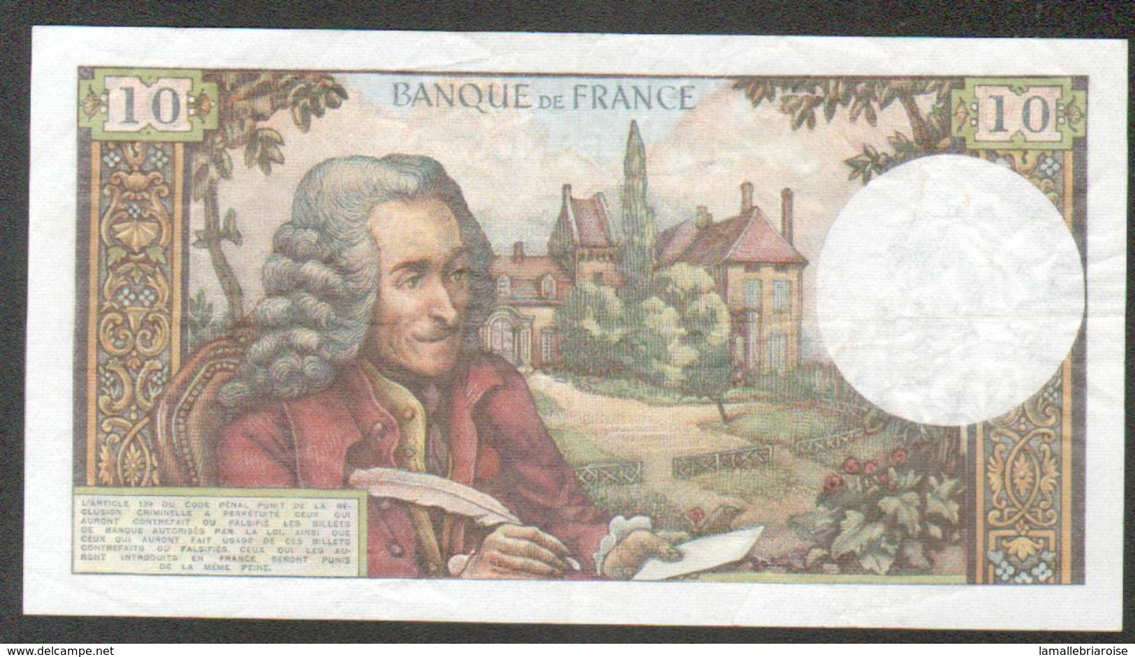 10F Voltaire, J.5-12-1963.J N°40504 Palindrome - 10 F 1963-1973 ''Voltaire''