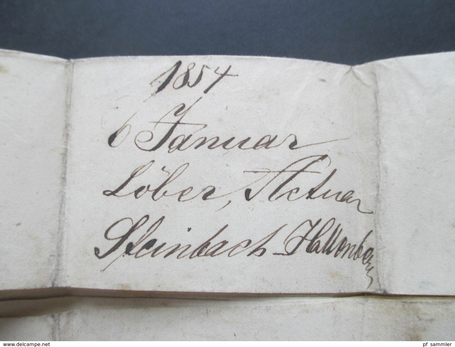 AD Thurn und Taxis 6.1.1854 K1 Steinbach - Hallbg. nach Fulda über Schmalkalden Reko Brief / Rekommandiert /Einschreiben