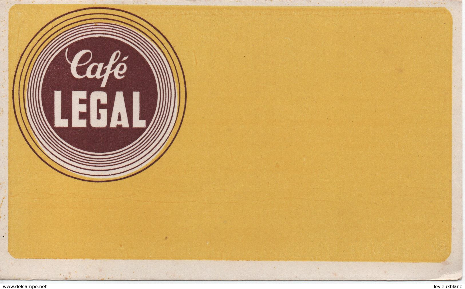 Buvard Publicitaire Ancien/ Café/ Café LEGAL/vers 1950-60  BUV506 - Coffee & Tea