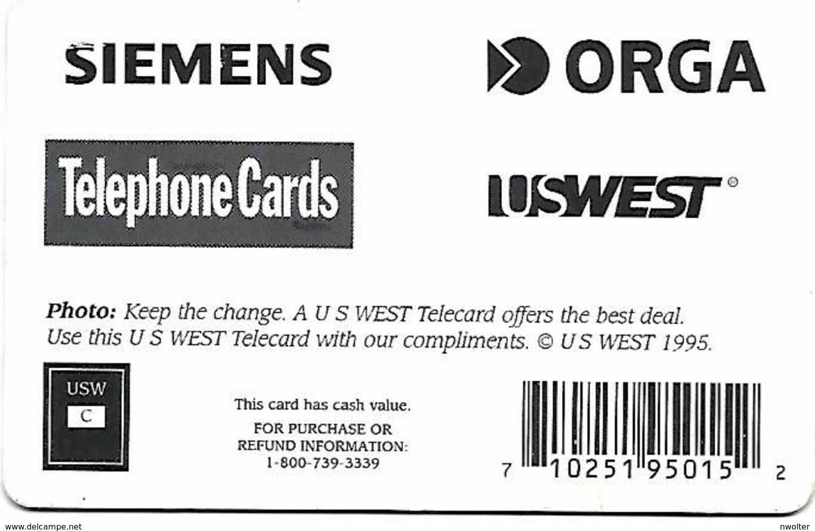 @+ USA - Carte à Puce USWEST - Cardex '95 - Ref : USA-USW-23 - [2] Chip Cards