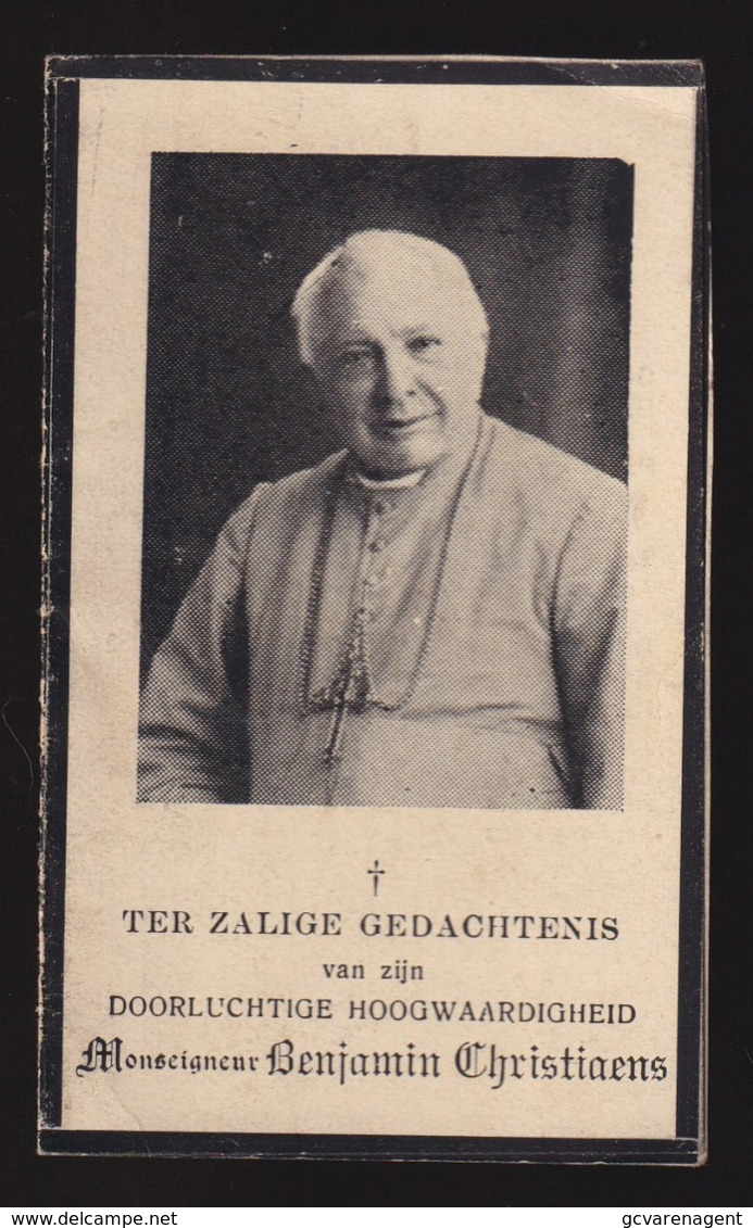 MONSEIGNEUR BENJAMIN CHRISTIAENS   TIELT  1844  - GENT 1931 -   2 SCANS - Verlobung