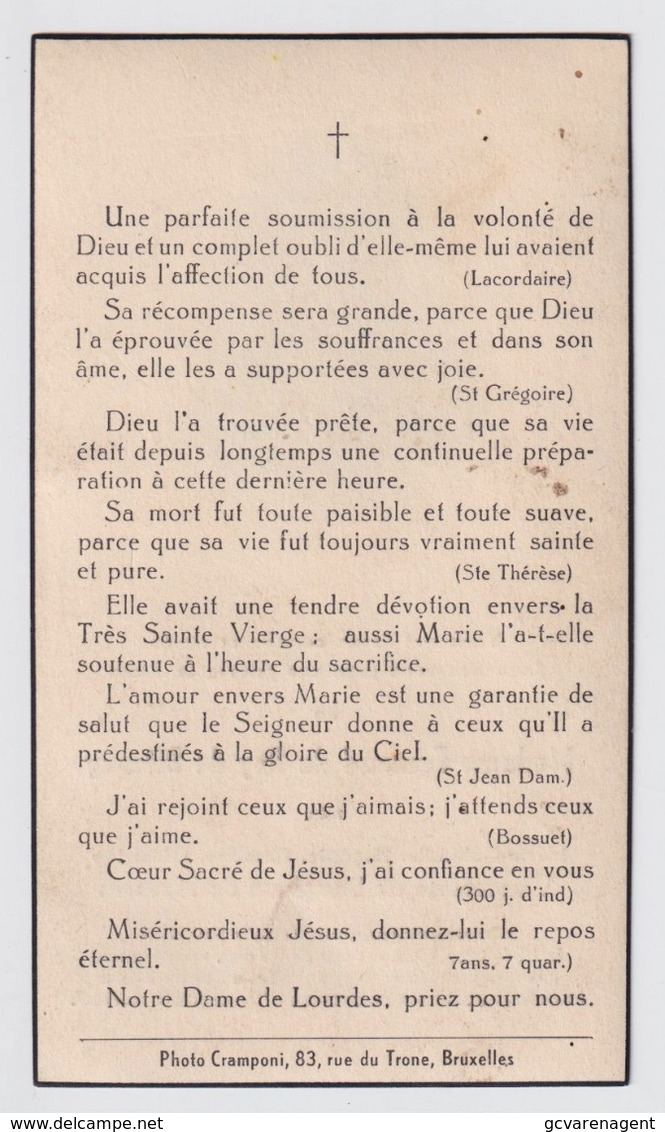 ADEL  MARIE VICCOMTESSE De BEUGHEM De HOUTEM -   16 FEB 1945  75 JAAR OUD  -   2 SCANS - Engagement