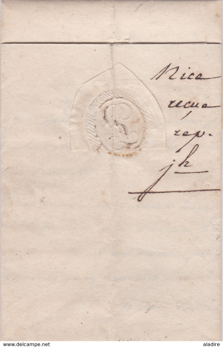 1810 - Marque Postale 85 NICE Sur Lettre  De 2 Pages En Français Vers Agde, Hérault - Dept Conquis - 1701-1800: Précurseurs XVIII