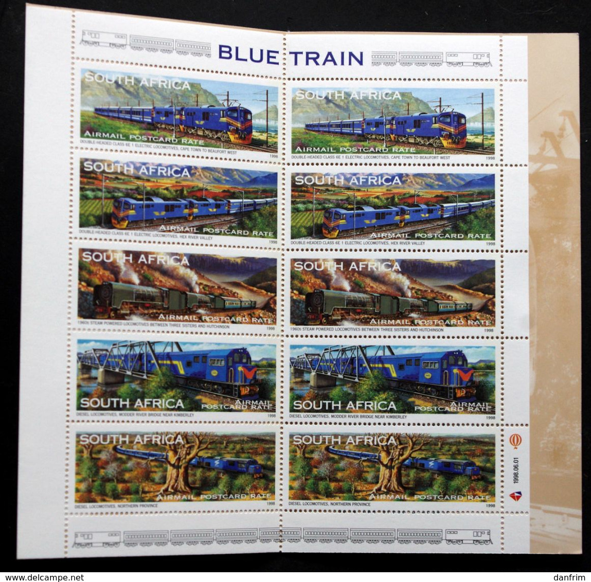 South Africa - 1998  Booklet  54, The Blue Train MNH (**) ( Lot 289 - Markenheftchen