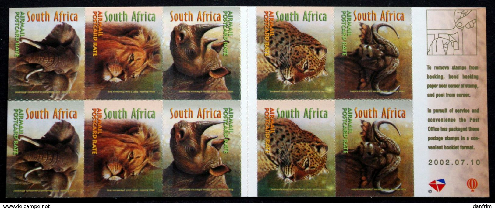 South Africa - 2002  Booklet   MNH (**)Nature - Animals (others & Mixed) - Elephants - Cat Family -.. ( Lot 289 - Carnets