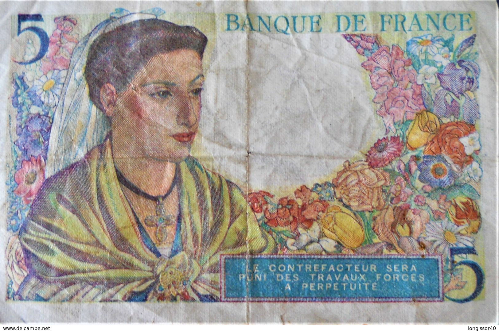 BILLET DE 5 FRANCS - BERGER 1943 - ...-1889 Franchi Antichi Circolanti Durante Il XIX Sec.