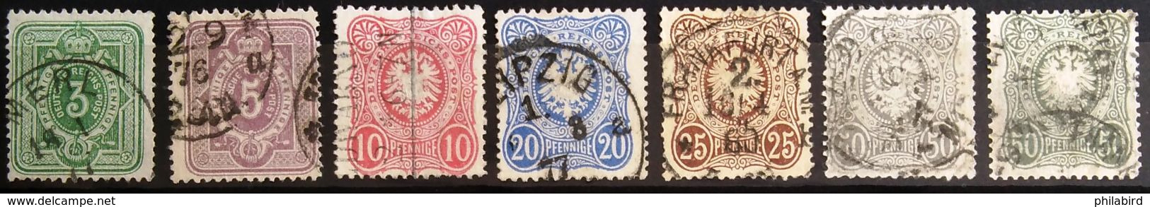 ALLEMAGNE EMPIRE                      N° 30/35A                   OBLITERE - Used Stamps