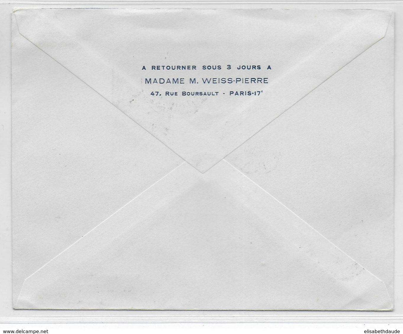 1955 - ALGERIE - ENVELOPPE Par AVION 1° LIAISON POSTALE AERIENNE AIR FRANCE De ALGER => EL OUED - Covers & Documents