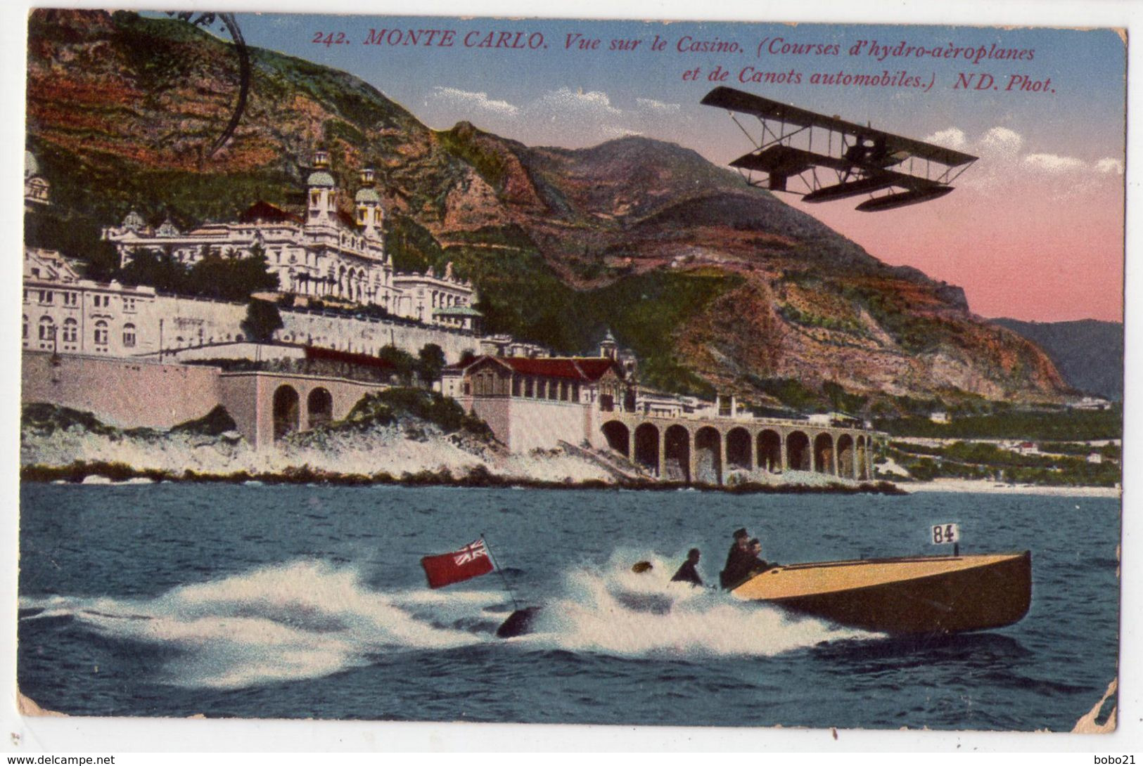 7685 - Monte-Carlo  - Vue Sur Le Casino ( Courses D'hydro-aéroplanes Et De Canots Automobiles ) - ND Phot. - 242 - - Monte-Carlo