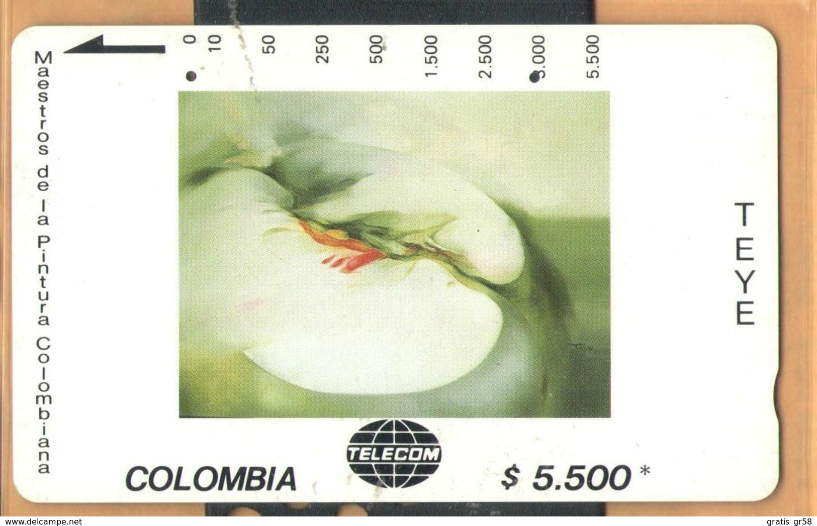 Colombia - CO-MT-55, Tamura, Melus, Teye, Art, 5,500 $, 10.000ex, Used - Kolumbien