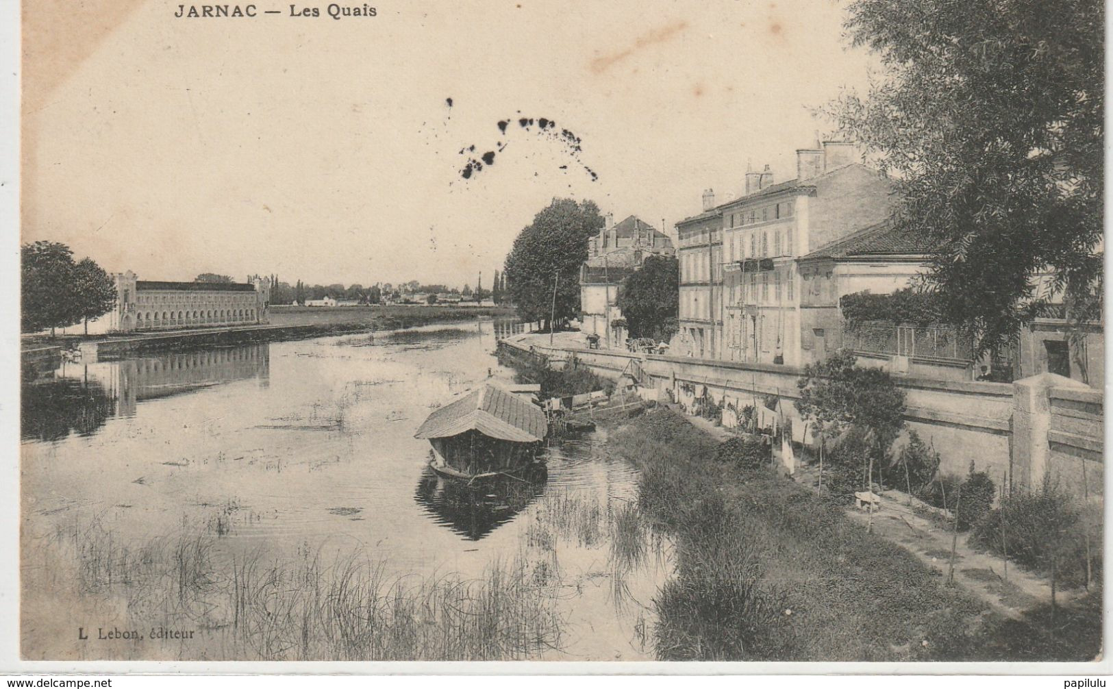 DEPT 16 : édit. L Lebon : Jarnac Les Quais ( Péniche ) - Jarnac