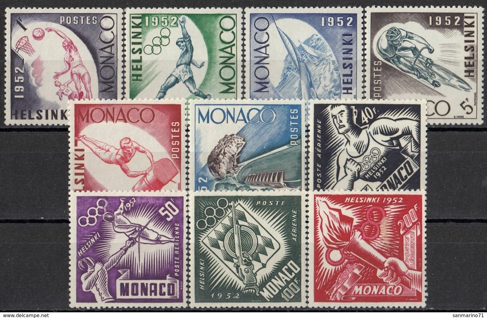 MONACO 458-467,unused - Sommer 1952: Helsinki