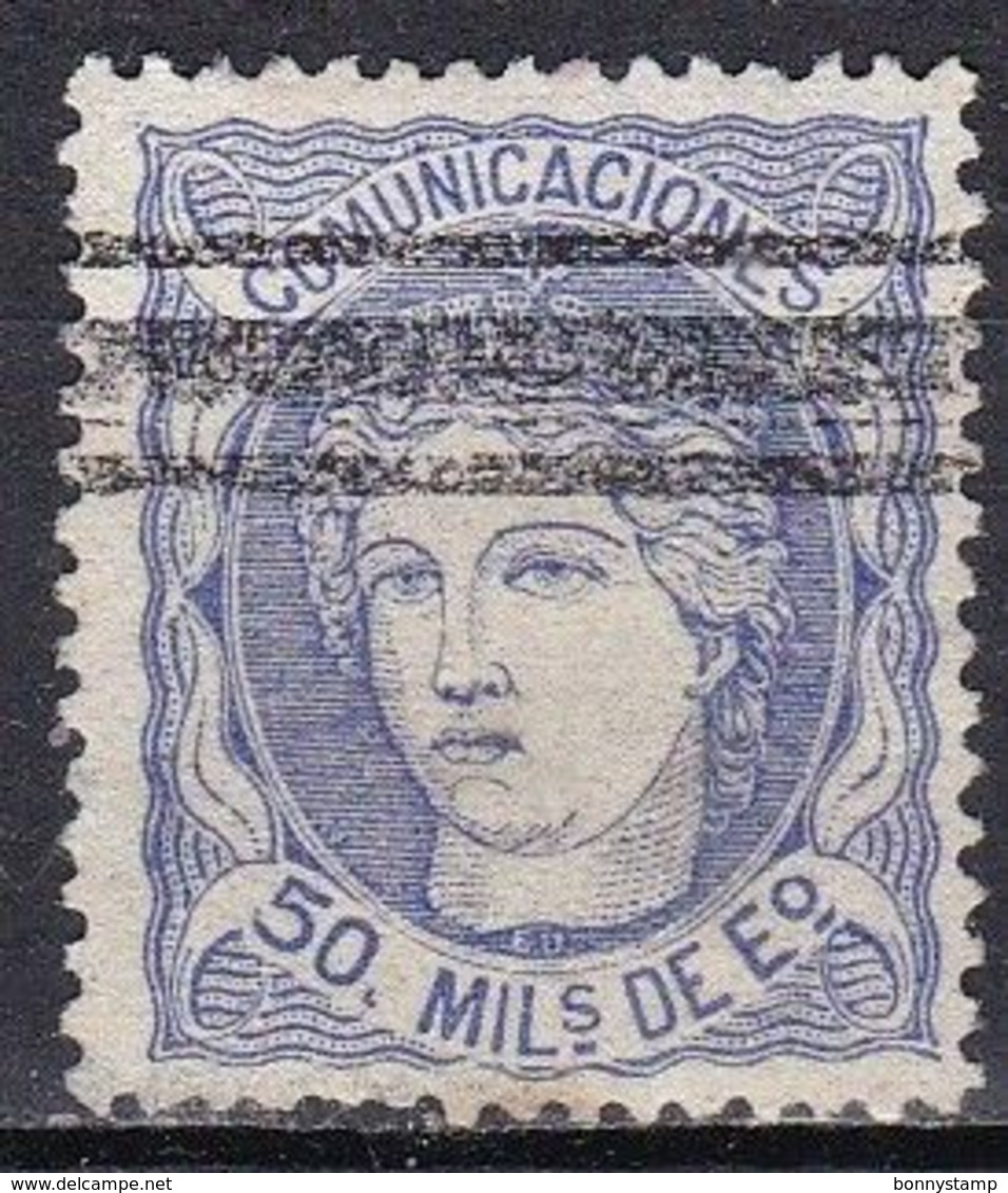 Spagna, 1870 - 50m Espana - Nr.166 Usato° - Usados