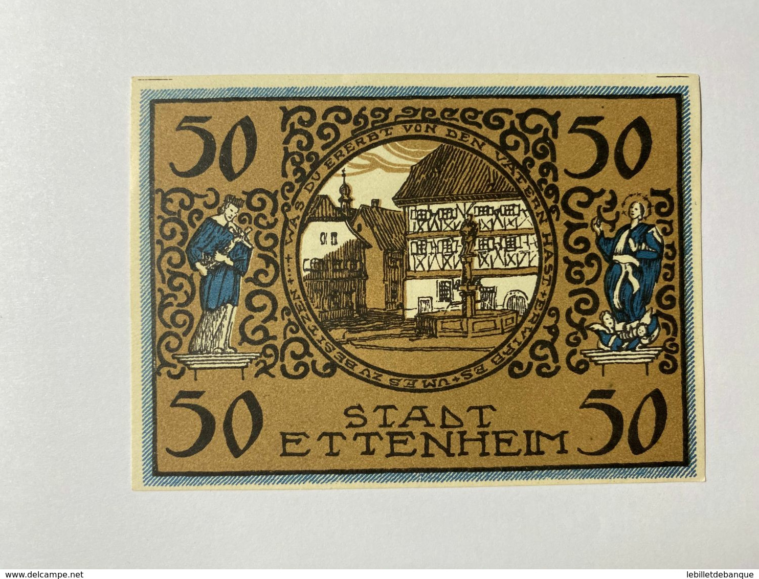 Allemagne Notgeld Ettenheim 50 Pfennig - Colecciones