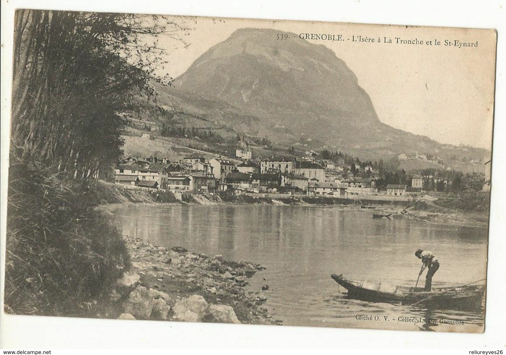 CPSM, D. 38, N°539 , Grenoble , L' Isère à La Tronche Et Le St.. Eynard  ,Ed. O.V. , 1909 - La Tronche