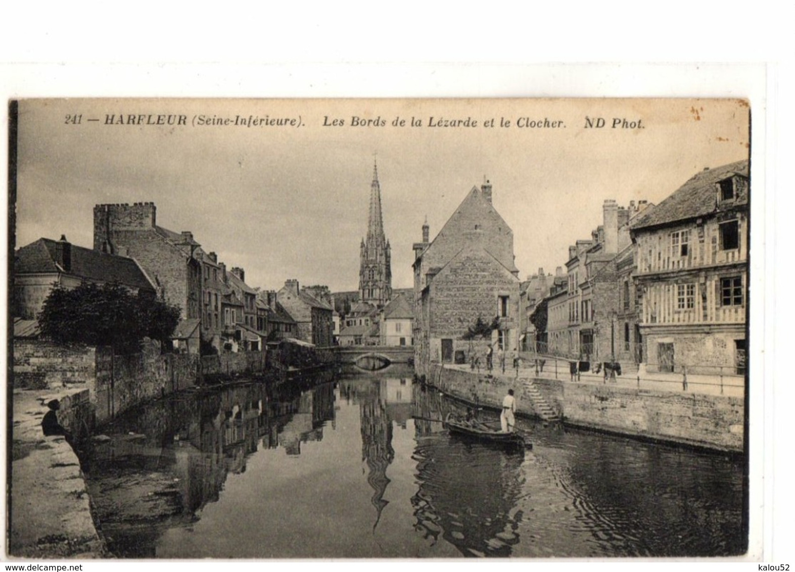 HARFLEUR /            LES BORDS DE LA LÉZARDE ET LE CLOCHER - Harfleur