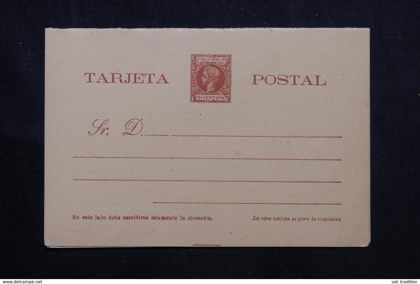 ESPAGNE / PORTO RICO - Entier Postal + Réponse , Non Circulé - 1898/99 - L 70913 - Puerto Rico