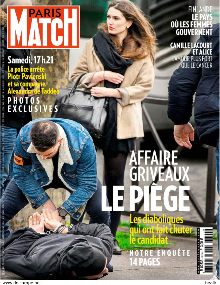 Paris Match N° 3694 - L’affaire Griveaux (20 Février 2020) - Testi Generali